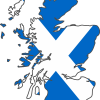 Scotland Map with Flag